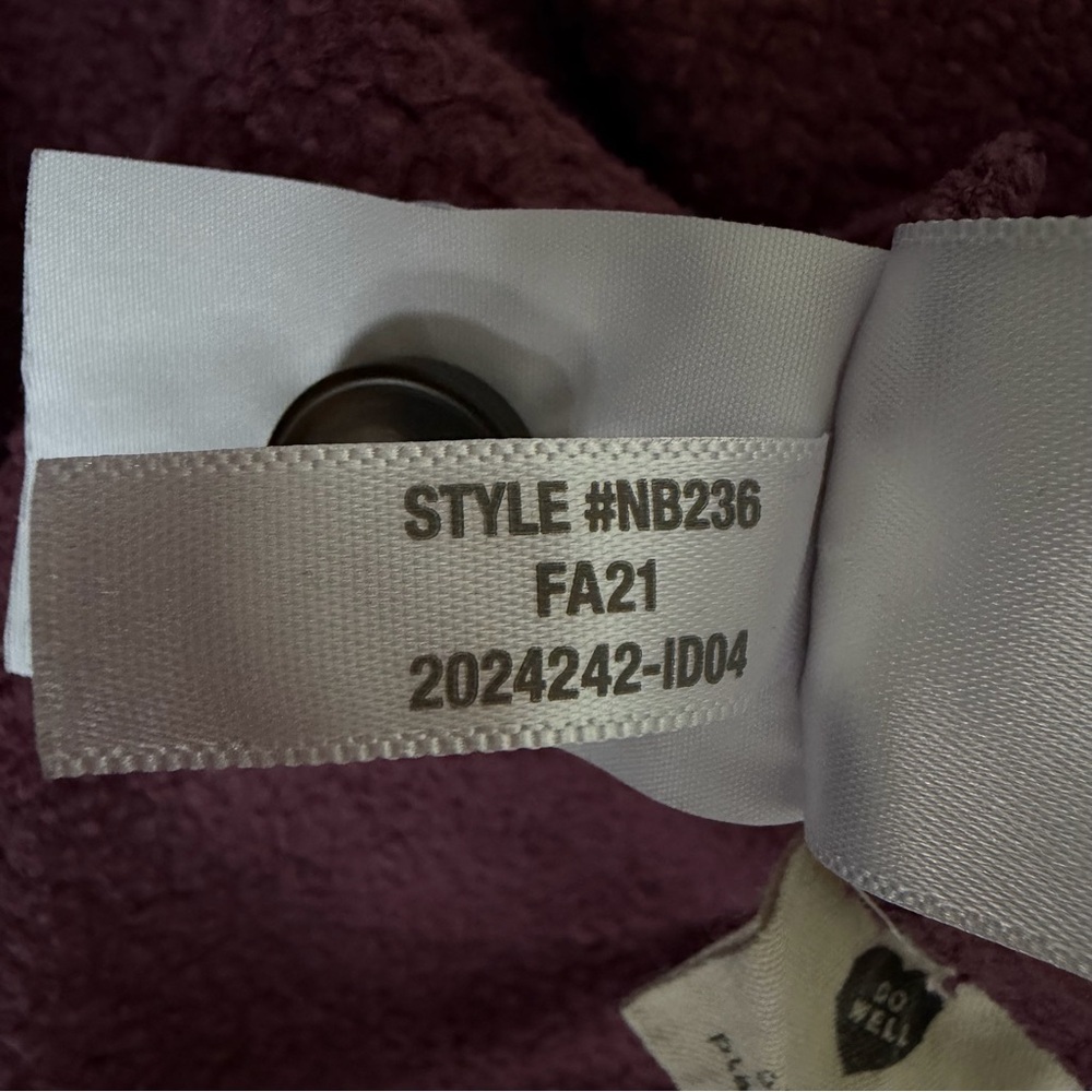 Madewell MWL Betterterry Henley Sweatshirt purple 41843 - Picture 10 of 12